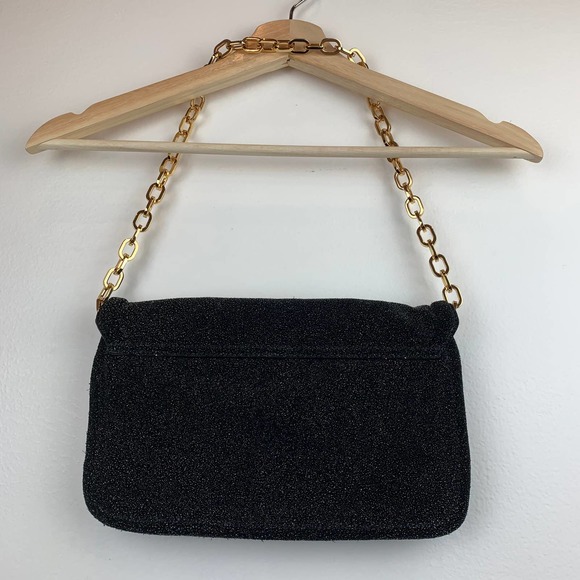 Rachel Zon Black Purse with Gold Chain - Picture 4 of 13